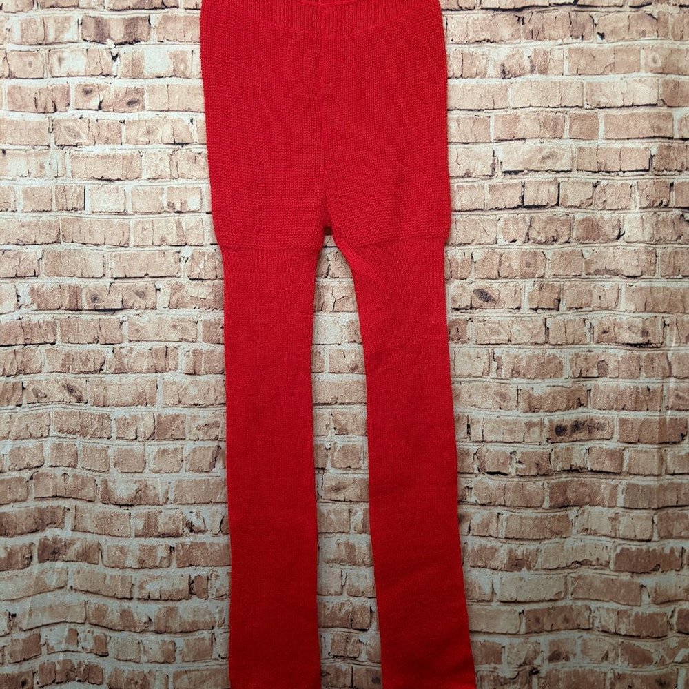 RED Sweater Leggings Leg Warmers